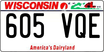 WI license plate 605VQE