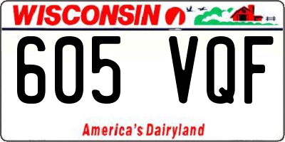 WI license plate 605VQF