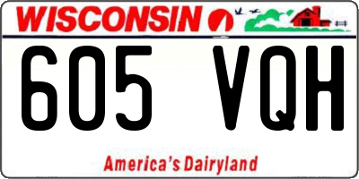WI license plate 605VQH