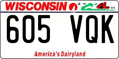WI license plate 605VQK