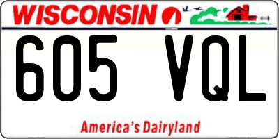 WI license plate 605VQL