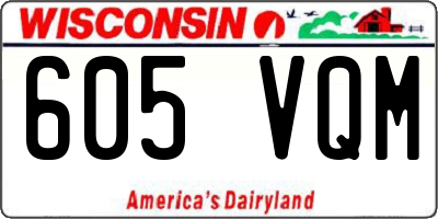 WI license plate 605VQM