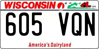 WI license plate 605VQN