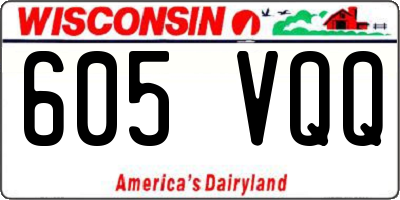 WI license plate 605VQQ