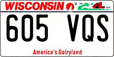 WI license plate 605VQS