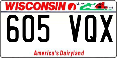 WI license plate 605VQX