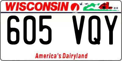 WI license plate 605VQY