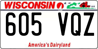 WI license plate 605VQZ