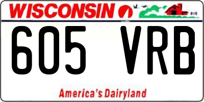 WI license plate 605VRB