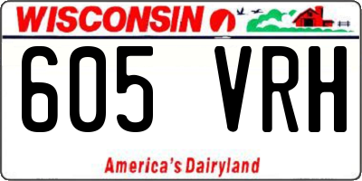 WI license plate 605VRH