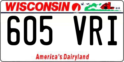 WI license plate 605VRI