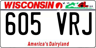 WI license plate 605VRJ