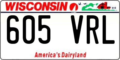 WI license plate 605VRL