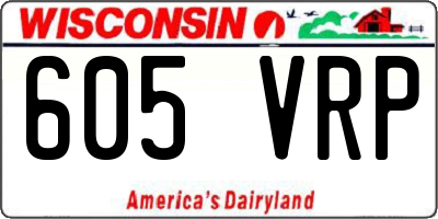WI license plate 605VRP