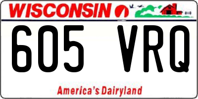 WI license plate 605VRQ