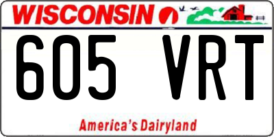 WI license plate 605VRT