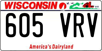 WI license plate 605VRV