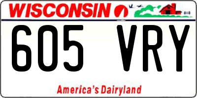 WI license plate 605VRY