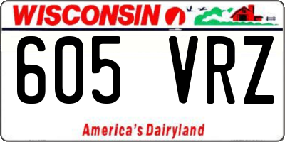 WI license plate 605VRZ