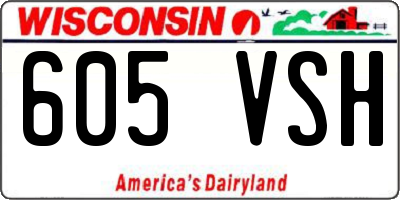WI license plate 605VSH