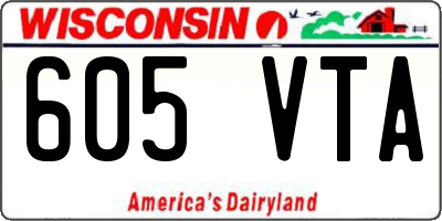 WI license plate 605VTA