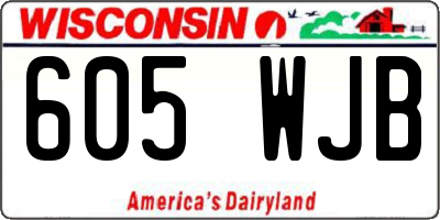 WI license plate 605WJB