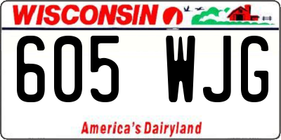 WI license plate 605WJG