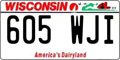 WI license plate 605WJI