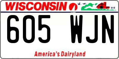 WI license plate 605WJN