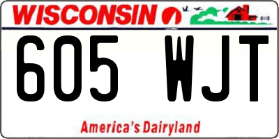 WI license plate 605WJT