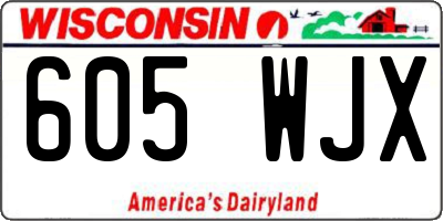 WI license plate 605WJX