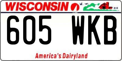 WI license plate 605WKB