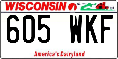 WI license plate 605WKF