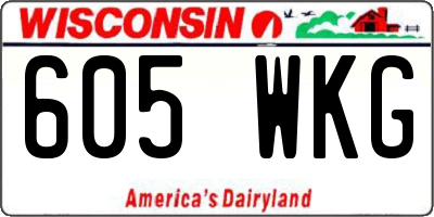 WI license plate 605WKG