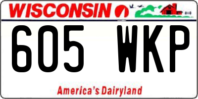 WI license plate 605WKP