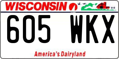WI license plate 605WKX