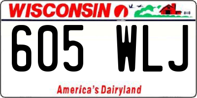 WI license plate 605WLJ