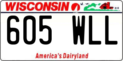 WI license plate 605WLL