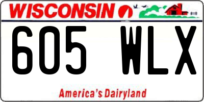 WI license plate 605WLX