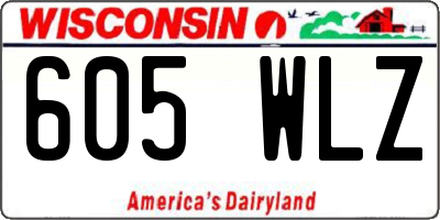 WI license plate 605WLZ