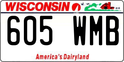 WI license plate 605WMB