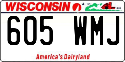 WI license plate 605WMJ