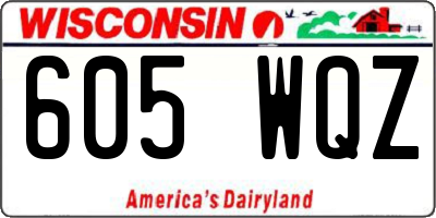 WI license plate 605WQZ