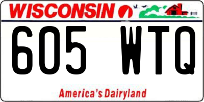 WI license plate 605WTQ