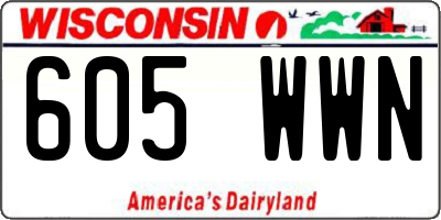 WI license plate 605WWN