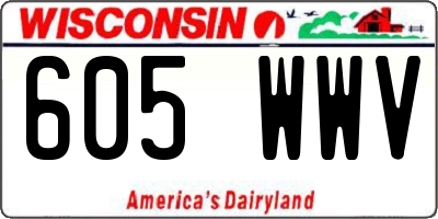 WI license plate 605WWV