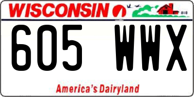 WI license plate 605WWX