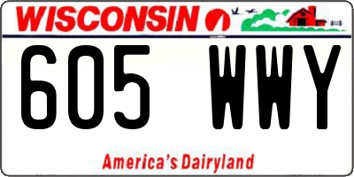 WI license plate 605WWY