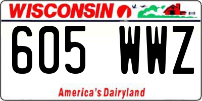 WI license plate 605WWZ