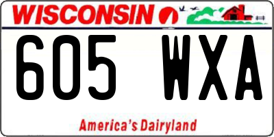WI license plate 605WXA